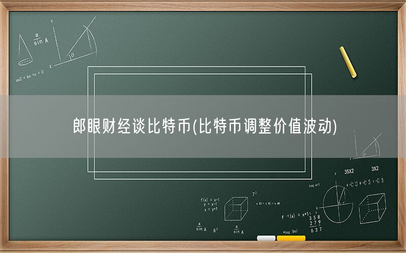 郎眼财经谈比特币(比特币调整价值波动)