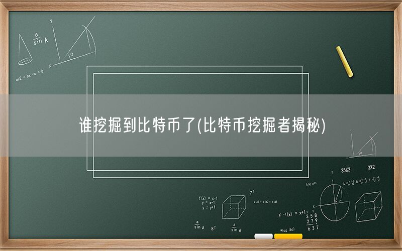 谁挖掘到比特币了(比特币挖掘者揭秘)