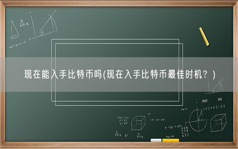 现在能入手比特币吗(现在入手比特币最佳时机？)