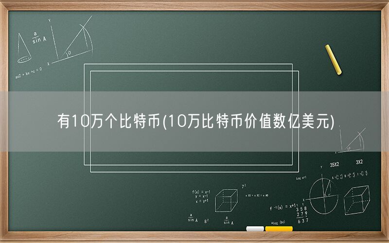 有10万个比特币(10万比特币价值数亿美元)