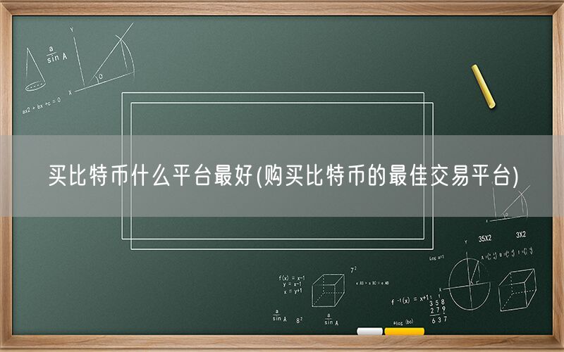 买比特币什么平台最好(购买比特币的最佳交易平台)