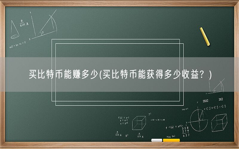 买比特币能赚多少(买比特币能获得多少收益？)