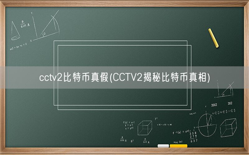 cctv2比特币真假(CCTV2揭秘比特币真相)